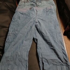 2 Pairs On Pants Lee Relaxed Fit Woman 16 Medium Blue Jean/ K&y 16 W Blue Jeans